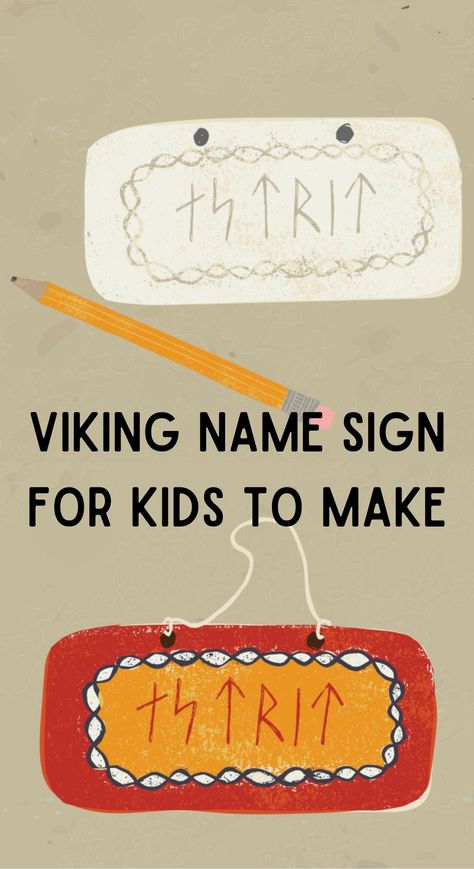 Make a Viking Rune Name Sign From Air Dry Clay - In The Playroom Viking Art Lesson, Viking Activities For Kids, Viking Activities, Vikings Ks2, Viking Runes Symbols, Viking Diy, Vikings For Kids, Norse Alphabet, Ancient Alphabet