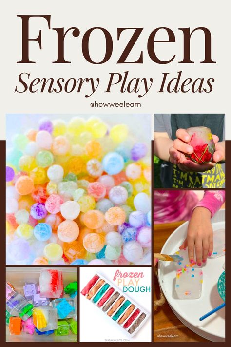 Cold Sensory Play, Frozen Sensory Play, Ice Play Preschool, Frozen Playdough, Play Ideas For Toddlers, January Preschool, Sensory Play Ideas, Ideas For Preschoolers, Ice Play