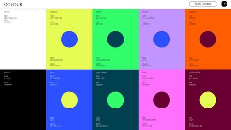 Duotone Color Palette, Tech Color Palette Inspiration, 8 Color Palette, Neon Colour Palette, Color Design Inspiration, Bold Color Palette, Brand Color Palette, Graphic Design Packaging, Color Palette Design