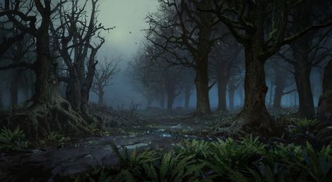 ArtStation - Path of Exile 2 loading screens, Tomas Honz Ahri Wallpaper, Path Of Exile, Anime Places, Woods Forest, Forest Background, Mysterious Places, Forest Road, Background Ideas, Forest Nature