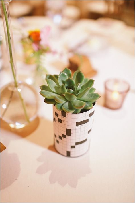 crossword puzzle centerpiece at Terranea Resort wedding Puzzle Centerpiece Ideas, Board Game Centerpieces, Game Centerpieces, 100th Birthday Party Decorations, Indian Wedding Games, Game Night Decorations, Terranea Resort Wedding, Adult Game Night, Wedding Table Themes