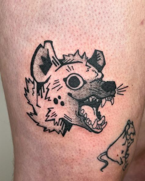 Abby! | hyena for Nora 🤪 appreciated yapping about elden ring with you 🙏 thanks again! #torontotattoo #torontotattooartist #qttr | Instagram Hyena Tattoo, Mystical Tattoos, Funky Tattoos, Epic Tattoo, Sick Tattoo, Tattoo Apprentice, Tattoo Desings, Badass Tattoos, Elden Ring