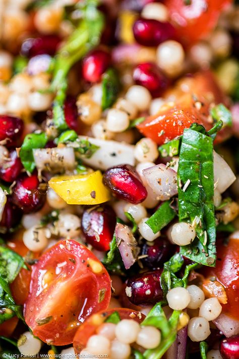 Jewelled Giant Couscous Salad - a super easy, quick recipe that's both healthy and mega delicious. Giant Couscous Recipes Salad, Giant Cous Cous, Giant Cous Cous Recipes, Giant Couscous Salad, Giant Cous Cous Salad, Giant Couscous Recipes, Calibrate Recipes, Jewelled Couscous, Wedding Salad