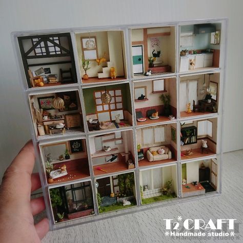 Room Box Miniatures, Tiny Stuff, Diy Barbie Furniture, Diy Doll Miniatures, Dollhouse Projects, Dollhouse Miniatures Diy, Room Boxes, Miniature Rooms, Miniature World