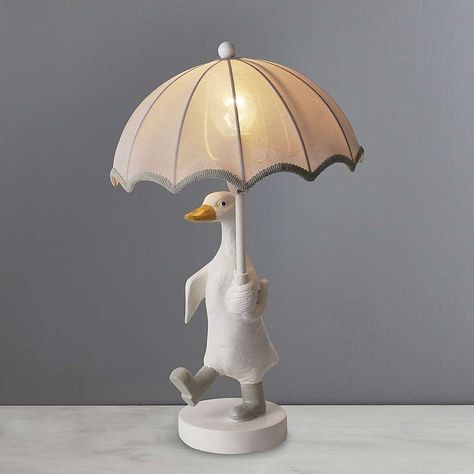 Cool Bedside Tables, Duck Table, Duck Lamp, Duck Nursery, Nursery Room Design, Kids Lamps, Nursery Room Inspiration, Table Lamp Design, Bedside Table Lamps