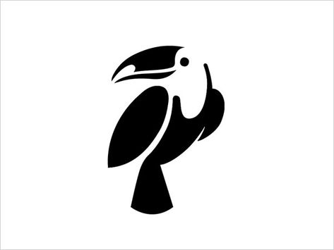 40+ Stunning Negative Space Logo Design Ideas by Martigny Matthieu Toucan Logo Design, Hornbill Logo, Logo Design Infographic, Negative Space Logo Design, Toucan Illustration, Space Logo Design, Logo Design Negative Space, Negative Space Logo, Toco Toucan