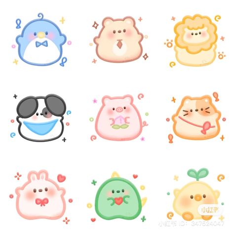 Cute Designs To Draw Pattern, Kawaii Drawings Easy, Sanrio Stickers Printable, Cute Zero Two, Cute Kawaii Pictures, Cute Sanrio Stickers, Kawai Drawing, Stiker Aestetic, Cute Little Stickers