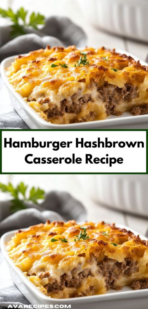 Need a quick dinner solution? This Hamburger Hashbrown Casserole Recipe comes together effortlessly, making it ideal for busy weeknights. With simple ingredients and minimal prep, it's a go-to for easy family meals. Hamburger Hash Brown Casserole, Hamburger Hashbrown Casserole, Hamburger Hashbrown, Hamburger Hash, Hashbrown Casserole Recipe, Yummy Casserole Recipes, Hashbrown Casserole, Hamburger Casserole, Hash Brown Casserole