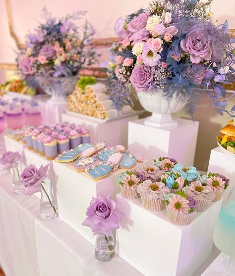 Flowers Dessert Table, Tea Party Treat Table, Garden Tea Party Dessert Table, Pastel Wedding Dessert Table, Spring Dessert Table, Enchanted Garden Dessert Table, Pastel Desserts Table, Bridgerton Dessert Table, Pastel Party Food