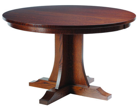 Hamilton Pedestal Table | Amish Originals Pedestal Dining Room Table, Mission Table, Oak Dining Room Table, Quarter Sawn White Oak, White Oak Wood, Amish Furniture, Oval Table, Pedestal Dining Table, Leaf Table