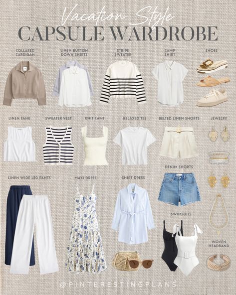 what to pack for warm weather resort destination vacation 2024 Vacation Capsule Wardrobe 2023, Beach Capsule Wardrobe, Capsule Wardrobe 2023, Vacation Capsule Wardrobe, Vacation Capsule, Holiday Capsule Wardrobe, Spring Summer Capsule Wardrobe, Capsule Wardrobe Essentials, Fashion Capsule Wardrobe