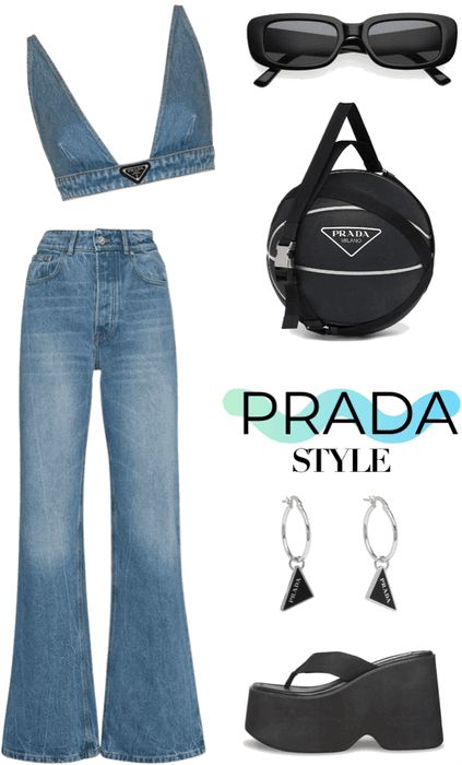 Prada Polyvore, Prada Outfits Aesthetic, Prada Inspired Outfit, Prada Style Outfit, Prada Aesthetic Outfit, Prada Ambassador, Prada 2000, 2000 Outfit, City Fits