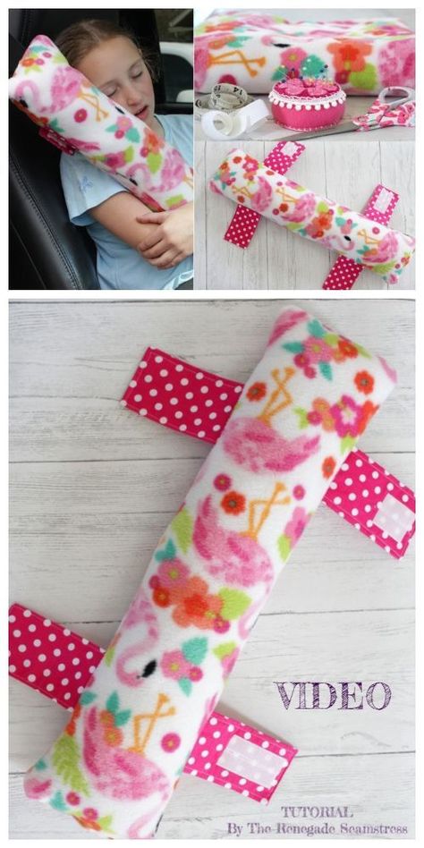 Car Pillow Sewing Pattern, Seatbelt Pillow Diy Pattern, Diy Seat Belt Pillow, Seatbelt Cover Diy Free Pattern, Diy Travel Toothbrush And Toothpaste Holder, Car Seat Pillow Diy Free Pattern, Seat Belt Pillow Pattern Free, Seat Belt Cover Pattern Free, Boys Sewing Projects