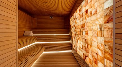 Salt Cave Spa, Living Pool, Salt Room, Sauna Design, Sauna Room, Spa Design, Interior Design Magazine, The Spa, Spa Experience