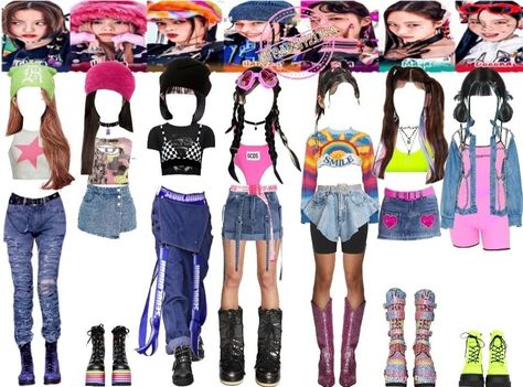 Xg Inspired Outfits, Xg Outfits Inspired, Xg Outfits, Xg Shooting Star, Outfit Blackpink, Gg Outfits, Aespa Itzy, Kpop Fits, Outfit Kpop