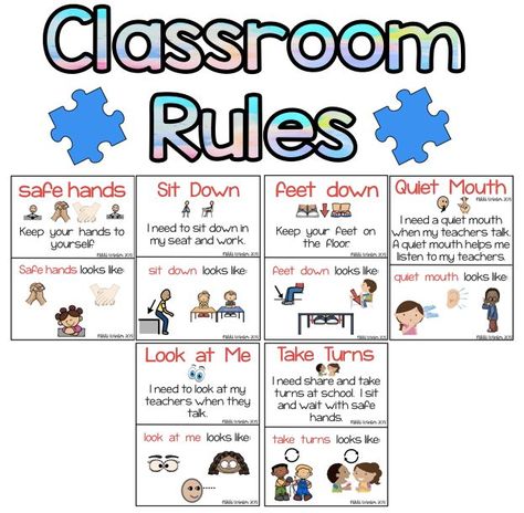 Simple Classroom Rules, Social Thinking Curriculum, Classroom Rules Printable, Simple Classroom, Daycare Curriculum, Preschool Workbooks, Life Skills Classroom, Sped Classroom, Social Skills Groups