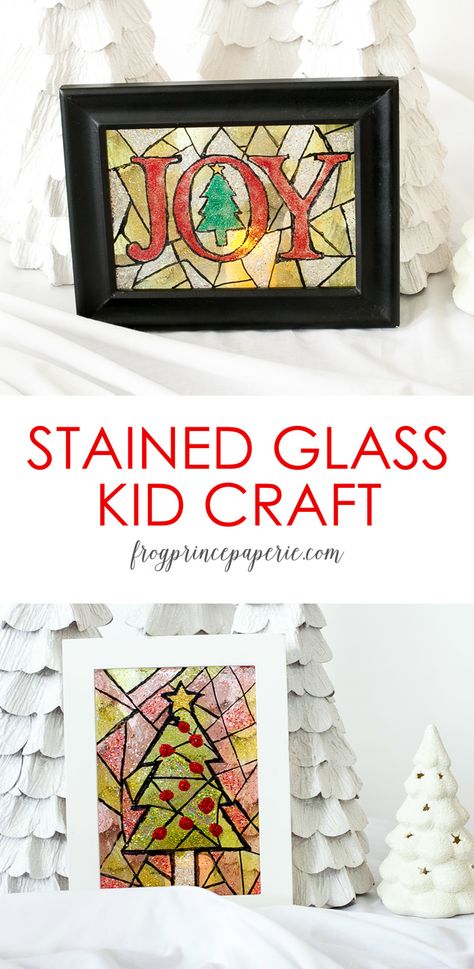 A great Christmas kid craft to make pretty stained glass pieces out of Dollar Store Frames! Diy Stained Glass Window, Window Crafts, Picture Frame Crafts, Parents Christmas, Christmas Gifts For Parents, Making Stained Glass, Holiday Crafts For Kids, Kid Craft, Stained Glass Christmas