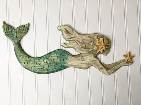 Mermaid/Mermaid Wall Decor/Beach Decor/Mermaid Wall Hanging/Beach/Hanging Mermaid/Nautical/Girls Room/Nursery/Coastal/Beach House/SSLID0278 Nursery Coastal, Wooden Mermaid, Mermaid Wall Decor, Mermaid Room, Coastal Beach House, Mermaid Decor, Christian Wall Decor, Beach Wall Decor, Tree Wall Decor