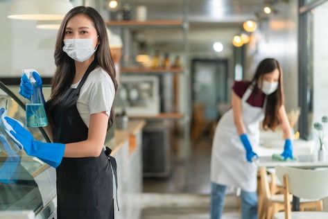 Attractive positive young asian woman st... | Premium Photo #Freepik #photo #cleaning-service #cleaning #maid #housekeeping Maid Cleaning Service, Restaurant Cleaning, Cleaning Maid, Room Cleaning, Domestic Cleaning, Move Out Cleaning, Office Cleaning Services, Janitorial Services, Commercial Cleaning Services