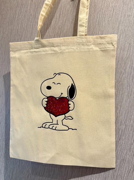 Snoopy Tote Bag, Beach School, Xmas 2024, Snoopy Quotes, Valentines Day Birthday, Folded Up, Tote Bag Design, Canvas Bag, Bag Making