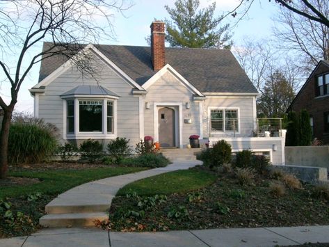 A Cape Cod Becomes Spacious - Fine Homebuilding Coventry Gray Exterior, Benjamin Moore Coventry Gray, Modern Transitional Decor, Cape Cod Exterior, Benjamin Moore Exterior, Coventry Gray, Cape Cod Home, Gray House Exterior, Gray Exterior