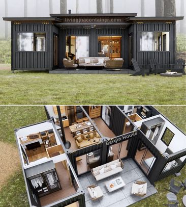 Shipping Container Home Designs, Storage Container Homes, Shipping Container House Plans, A Small House, Exterior Bloxburg, Building A Container Home, Container House Plans, Casa Container, Shipping Container House