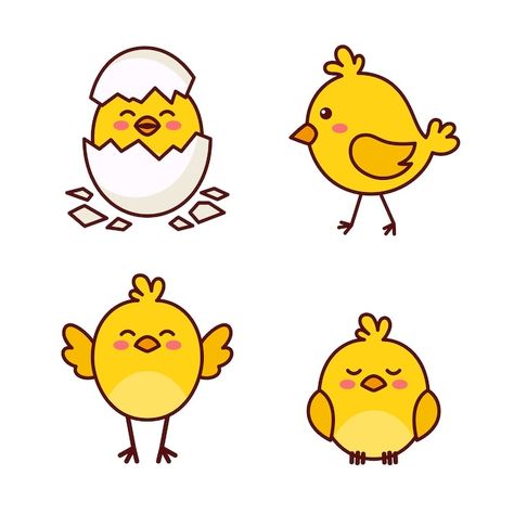 Chicken Drawing Simple Cute, Easter Chicken Drawing, Chicken Cute Drawing, Chick Drawing Cute, Baby Chicken Drawing, Chicken Illustration Cute, Baby Chick Tattoo, Cute Chicken Tattoo, Baby Chick Drawing