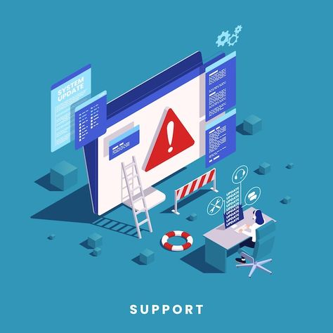 Technical support concept Free Vector | Free Vector #Freepik #freevector #design #technology #computer #phone Website Security, Design Technology, Support Design, Security Service, Security Solutions, Professional Website, Technical Support, Home Jobs, Design Vector