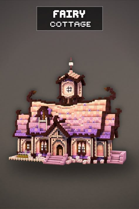 Custom Minecraft Village House, Minecraft Cherry House 1.20, Minecraft Cherry Wood Cottage, Minecraft 1.20 House Ideas, Rlcraft Build, Minecraft Witch House Tutorial, Minecraft End House, 1.20 Builds Minecraft, Minecraft Build Designs