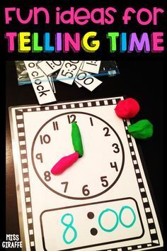 Telling Time Games, Telling Time Activities, First Grade Activities, Teaching Time, Time Games, Math Time, Second Grade Math, Simple Math, First Grade Classroom