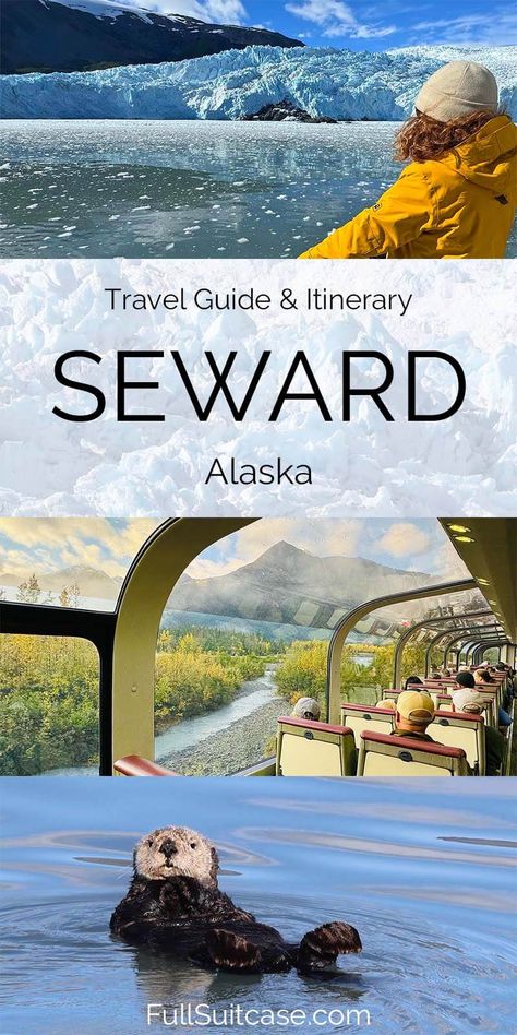 Seward, Alaska: Travel Guide & Itinerary with Top Things to Do Alaska Travel Guide, Running Group, Running Tips For Beginners, Seward Alaska, Kenai Fjords National Park, Scenic Train Rides, Kenai Fjords, Wild Beauty, Alaska Travel