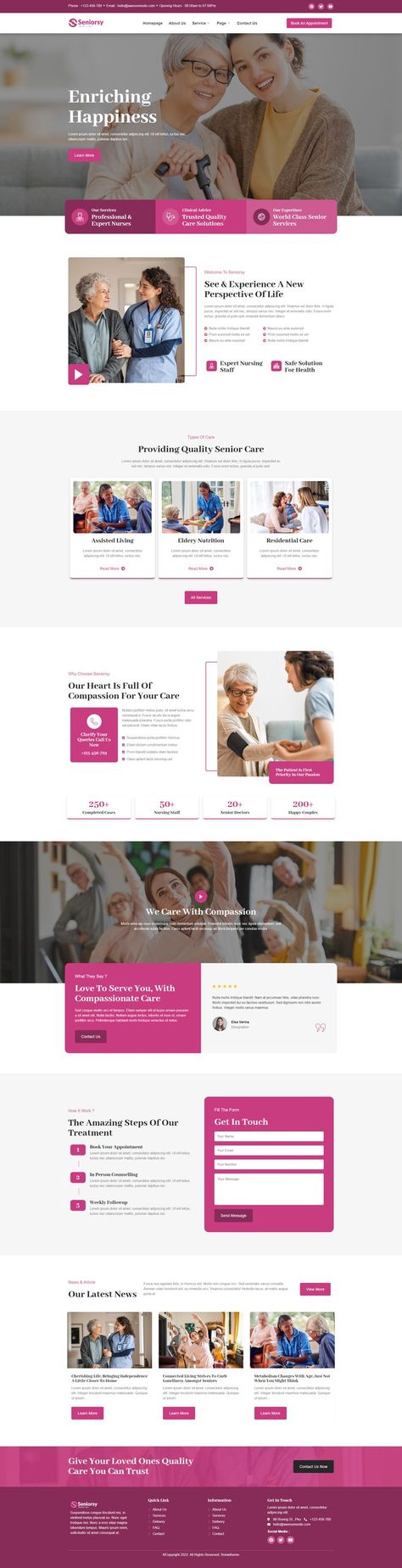 Senior Health Care, Elderly Home Care, Medical Websites, Healthcare Website, Medical Website Design, Home Care Services, Website Home Page, Best Ui Design, Elder Care