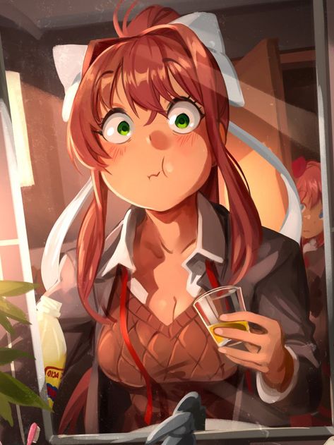 Doki Doki Literature Club, Psychological Horror, Doki Doki, Literature Club, Mouthwash, Visual Novel, Cute Anime Character, Cartoon Art, Game Art