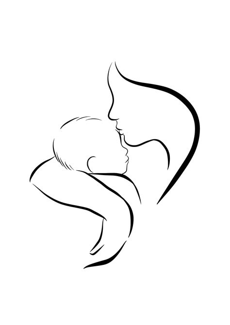 Inspired by the incredible bond between a mother and a child, these unique designs are sure to remind each mother of her personal moments of closeness with her children. The simplistic line artwork can fit nicely in any modern style home or office. Frames can be purchased separately. This minimalist style print is the perfect gift for any loved person or simply to yourself.The Illustration is available as a physical print, posted to you - "Print A4/ Post UK" in an A4 size - 21cm x 29.7cm, (8.3"x Mother And Son Line Art, Lines For Mom, Mum And Son Tattoo, Receiving Hands, Mom Line Art, Mother And Son Tattoo Ideas, Mother With Son, Mom And Baby Images, Pregnancy Drawing