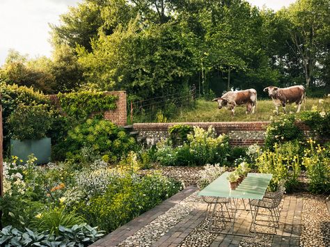 Terrace Garden Ideas, Townhouse Garden, Brick Paving, London Garden, Farm Garden, Cottage Gardens, Farmhouse Garden, Moon Garden, Design Outdoor