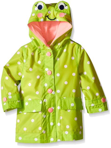 Girls Rain Coat, Rain Slicker, Raincoat Outfit, Red Rain, Kids Rain, Rain Gear, Green Frog, Hooded Raincoat, Raincoats For Women