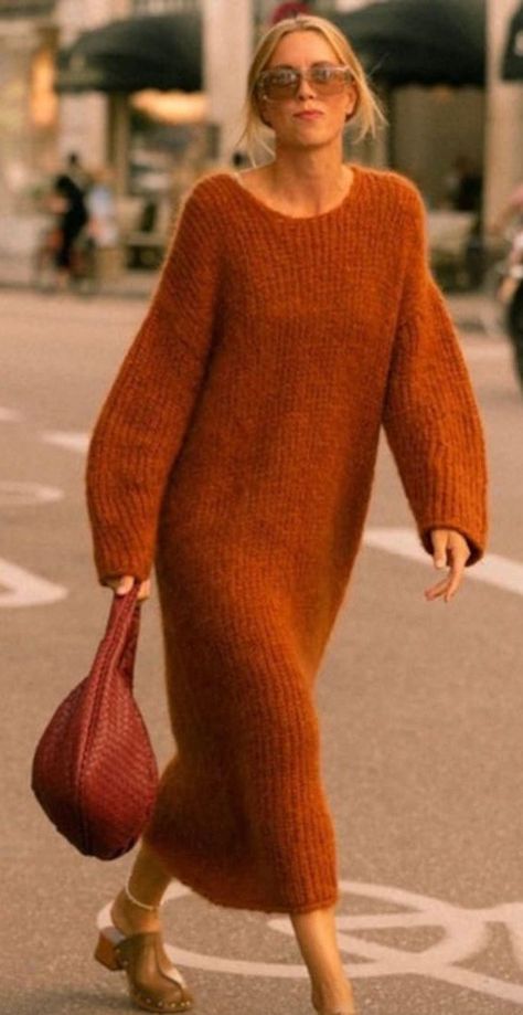 Knitted Dress Winter, Knitted Dress Outfit, Hand Knitted Dress, Winter Knitwear, Dress Winter, Copenhagen Style, Copenhagen Fashion Week, Knitwear Fashion, Knitted Dress