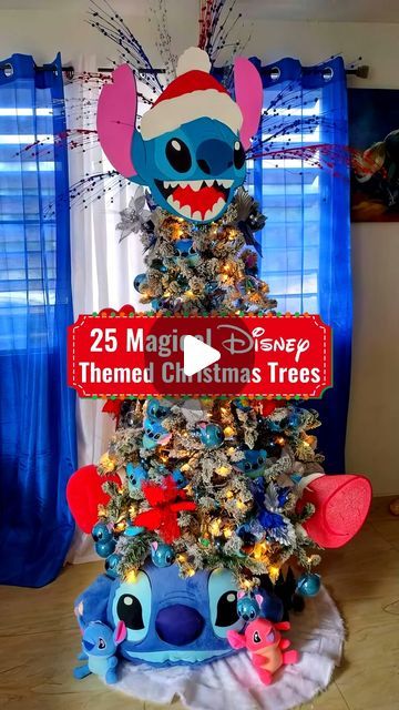 Disney Dave YouTube Channel on Instagram: "25 💫 Magical Disney Themed Christmas Tree's

#disneythemedchristmastree #disneychristmas #disneychristmasdecorations" Toy Story Tree, Lilo And Stitch Christmas Tree Ideas, Disney Christmas Tree Theme Ideas, Stitch Christmas Tree Ideas, Character Christmas Tree Ideas, Bottom Of Christmas Tree Ideas, Disney Themed Christmas Trees, Disney Christmas Theme, Disney Christmas Tree Ideas