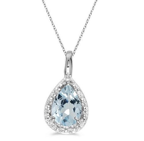 Pear Shaped Aquamarine Pendant Necklace 14k White Gold by Allurez, $208.95 my birthstone Birthday Gemstones, Beaded Necklace Patterns, Aquamarine Pendant, White Gold Chains, Aquamarine Jewelry, Expensive Jewelry, Gemstone Necklace Pendant, Natural Aquamarine, Sea Glass Jewelry