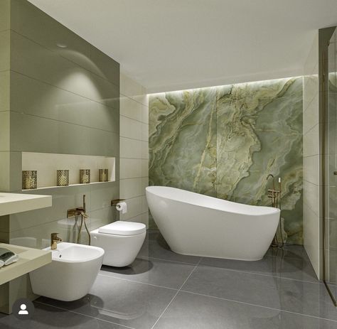 Sage Green Marble Bathroom, Sage Green Washroom, Green Marble Tiles Bathroom, Bathroom Sage Green Tiles, Marble Green Bathroom, Marble Restroom, Green Aesthetic Bathroom, Sage Room Aesthetic, Bathroom Green Marble