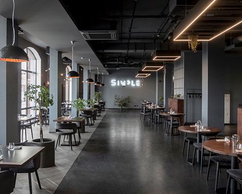 Restaurant Architect, Coffee Toffee, Modern Restaurant Design, Industrial Cafe, Restaurant Flooring, Restaurant Seating, Stone Gallery, Cosy Spaces, Modern Restaurant