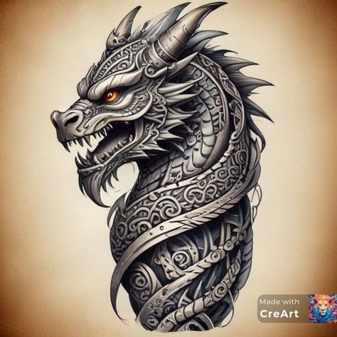 Realistic Tattoo Ideas, Dragon Head Tattoo, Dragon Names, Wolf Tattoo Design, Realistic Tattoo, Hand Tattoos For Women, Beer Logo, Dragon Tattoo Designs