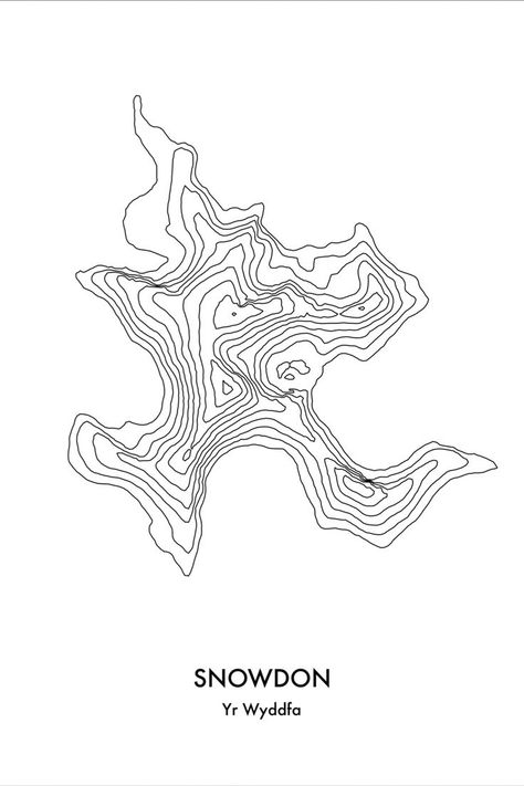 Snowdon Snowdonia Wales Map Poster (Instant Digital Print Download) One of the most famous mountains in the UK, in a minimalist style that fits any living space. The file is available to download in A3 size, which you'll be able to print in any smaller format too. Dm me for another mountain! Open Data from OpenStreetMap. For personal use only. Copyrights remains with OSM contributors and T-Map Studio. Snowdonia Tattoo, Uk Mountains, Patagonia Design, Snowdonia Wales, Wales Map, Topography Map, Transit Camper, Open Data, Collection Ideas