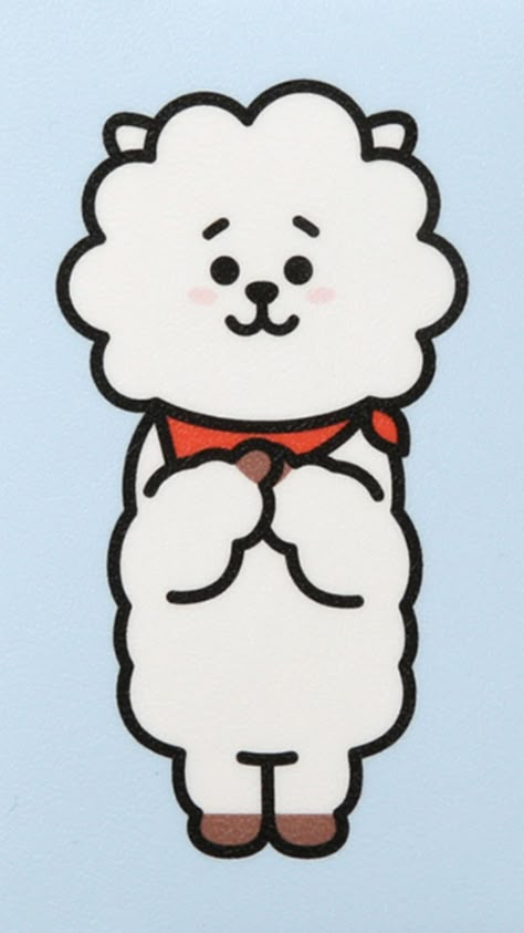 Kind alpaca! Say his name!! #RJ Rj Bt21 Drawing, Rj Bt21, Star Wars Stencil, Kim Seok Jin, 2560x1440 Wallpaper, Bts Army Logo, Bt 21, Cute Diy Room Decor, Cute Panda Wallpaper