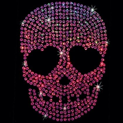 Rhinestone Skull, Girl Skull, Fall Girl, Glitter Canvas, Girly Design, Skull Clothing, Purple Wallpaper Iphone, Abstract Art Wallpaper, Rhinestone Transfers