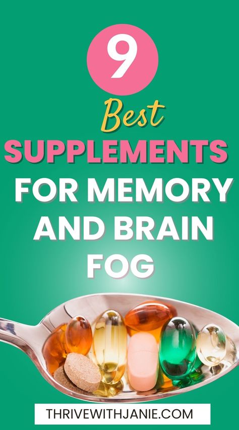 Supplements for memory and brain fog Brain Fog Supplements, Supplements For Memory, Vitamins For Memory, Memory Supplements, Brain Healthy Foods, Brain Boosting Foods, Brain Health Supplements, Brain Memory, Brain Supplements