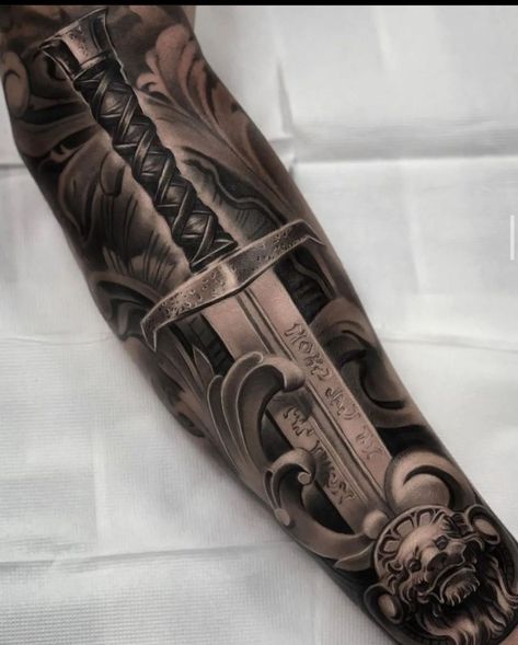 Arm Tattoos Black, Arm Tattoos For Guys Forearm, Warrior Tattoo Sleeve, Where Tattoo, Gladiator Tattoo, Ma Tattoo, Half Sleeve Tattoos Forearm, Black And White Snake, Minimalist Tattoo Ideas