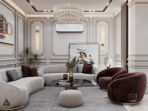 Luxury Interior Design Living Room, Luxury Furniture Living Room, Living Room Decor Colors, Living Room Design Decor, V Ray, Elegant Living Room, Elegant Living, Living Room Design, Decor Home Living Room