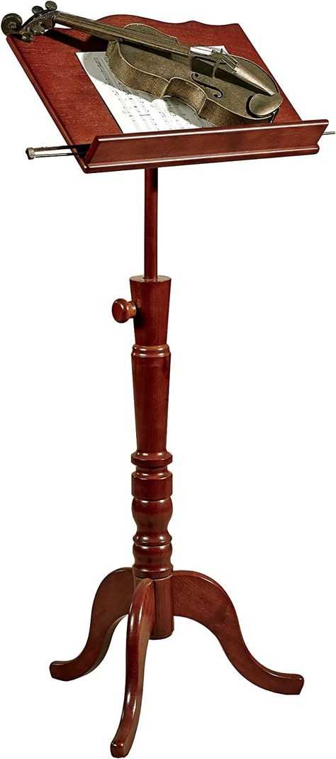 Touch of Class Aubrie Music Stand Adjustable Classic Cherry One Size - Traditional Wooden Artisanship - Musical Professional Wood Stands for Sheet Notes, Conductors, Studio - 53 Inches High selling at $195.00 Wooden Music Stand, Sheet Music Stand, Music Stands, Music Stand, Room Deco, Wedding Outdoor, Elegant Home Decor, Wood Stand, Touch Of Class