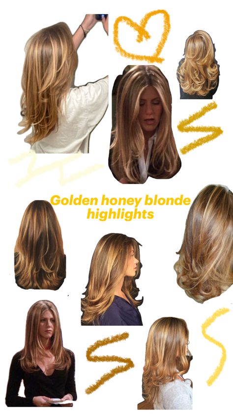 Golden Honey Highlights, Honey Highlights, Dark Blonde Hair Color, Brown Hair Looks, Honey Blonde Highlights, Brown Hair With Blonde Highlights, Golden Honey, Honey Blonde Hair, Brown Hair Balayage